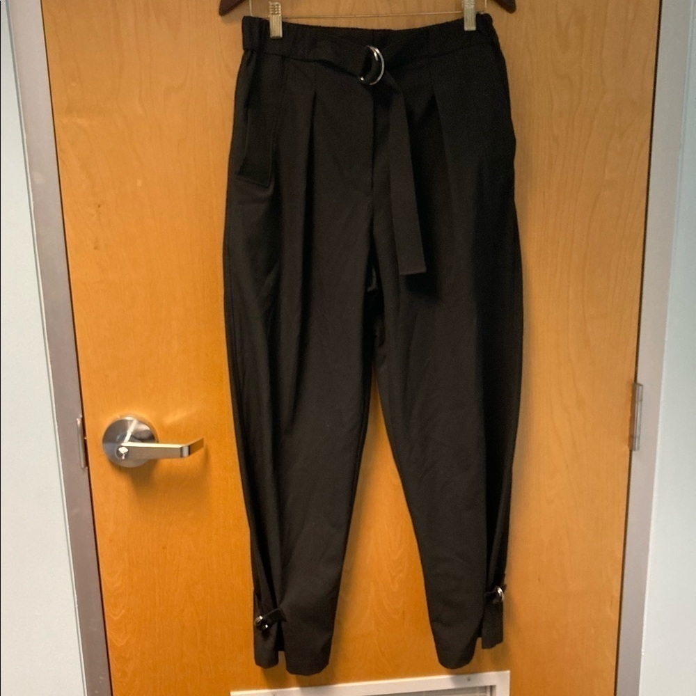 3.1 PHILLIP LIM Sz 2 D-ring Belted High Waisted Trouser  Pants w/ Pleats
